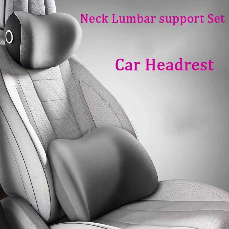Car Headrest Neck Pillow And Lumbar Support Set Car Pillow Seat Cushion Universal Memory Foam Cushion Backrest Car Interior G251124