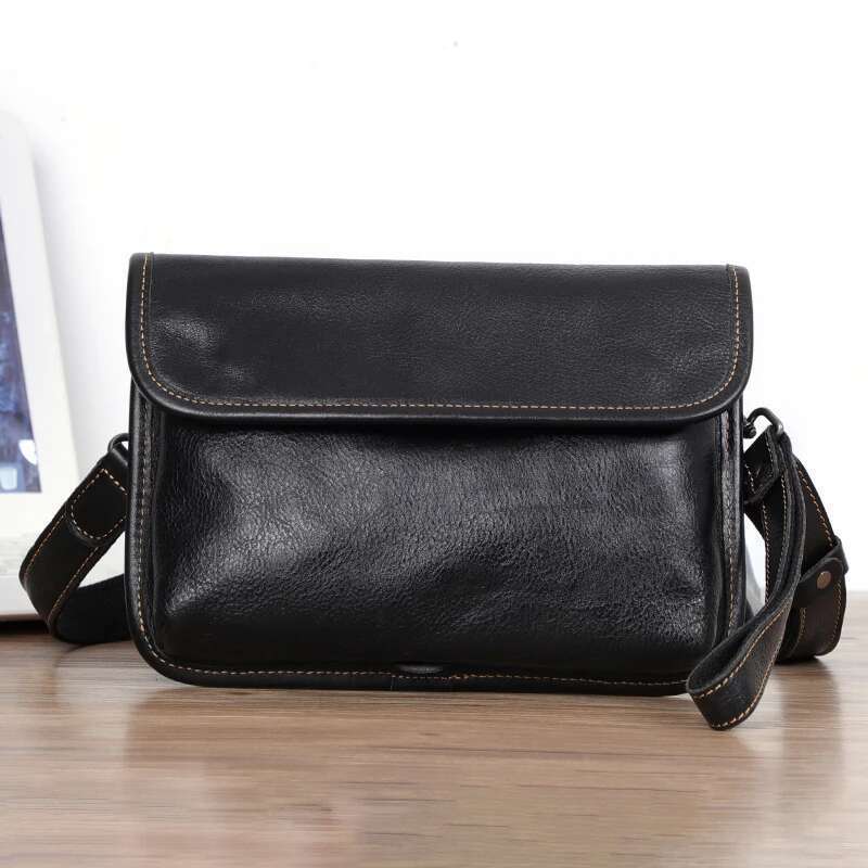 Designer Bag High Quality Genuine Leather Bags Natural Cowskin Men Messenger Vintage Men's Cowhide Shoulder Crossbody Phone Bag