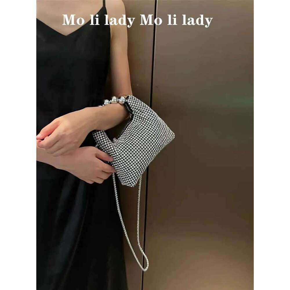 Designer Bag 2025 Designer Bag 2025 Designer Beads Beaded Women Handbag Crystal Hinestones Dia Evening Wedding Party Clutch Purse Shoulder Bag Luxury 