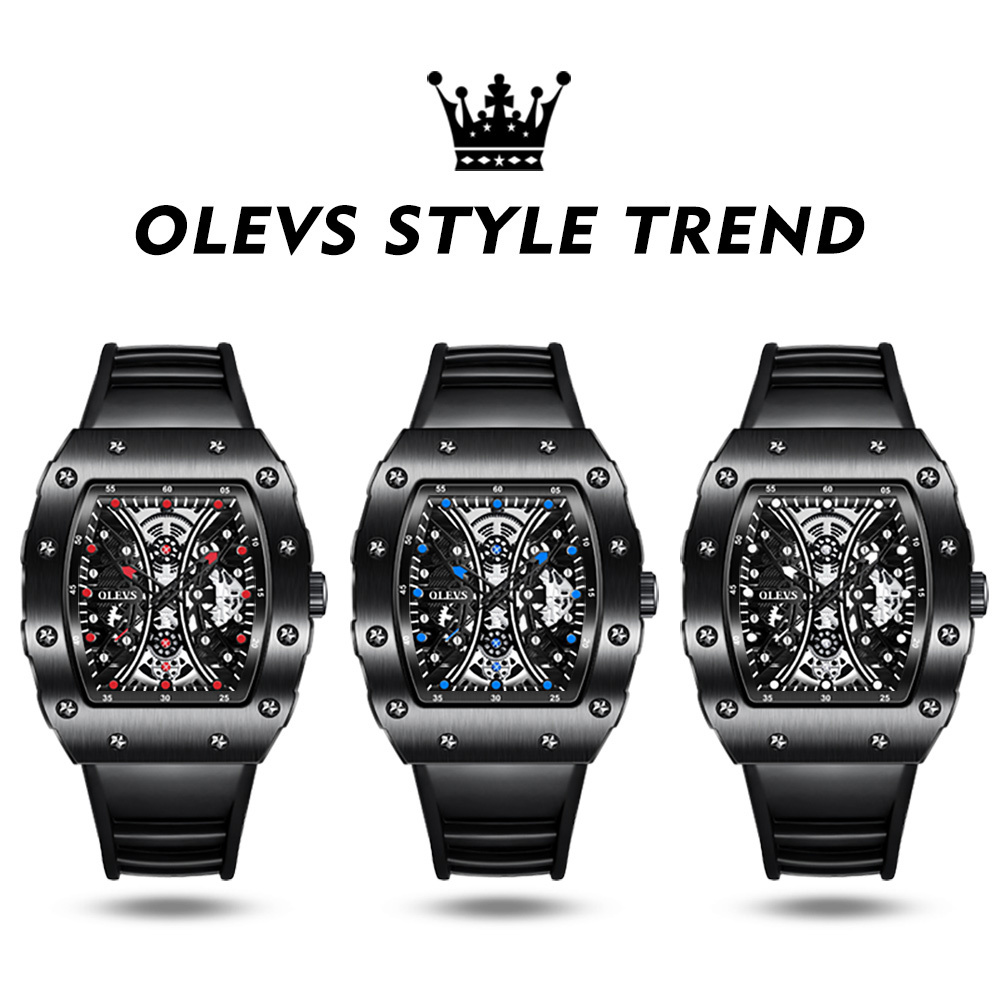 OLEVS Outdoor Sports Watches Barrel Quartz Watches Water-resistant Watches Men Designer Luminous Men's Watches Watches Free Delivery And Wholesal