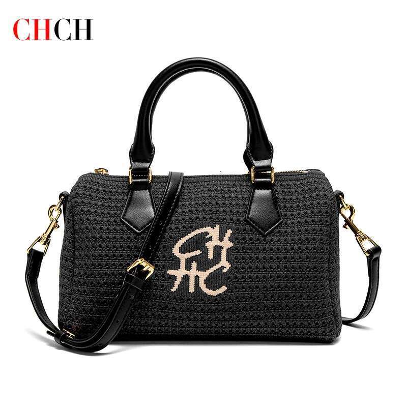 CHCH Women's Shoulder 2025 Summer New Fabric Handbag Travel Vacation Beach Bag Wallet