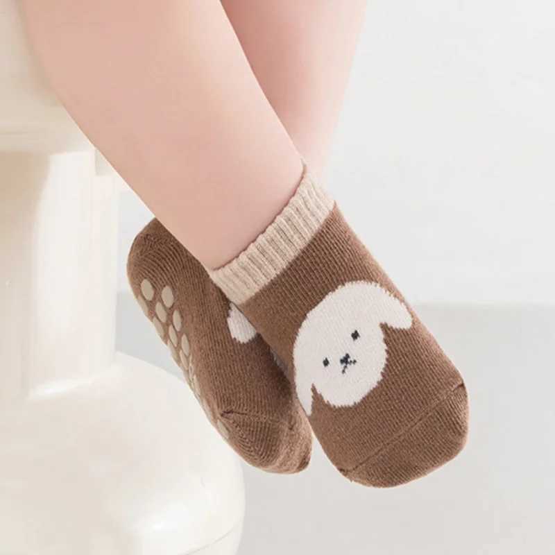 3Pairs/lot Kids Socks For Boys Girls Soft Cotton Print Baby Boy Toddler Socks Anti-slip Socks For Children Autumn Winter 0-5Year G251124