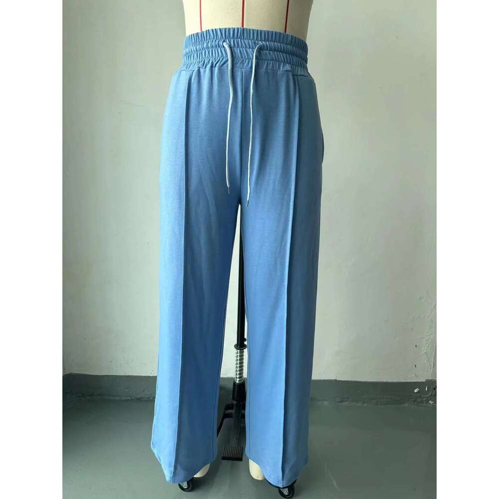 Sports pants for women in autumn 2023, new straight tube loose fitting sanitary wide leg pants, outdoor dance casual pant