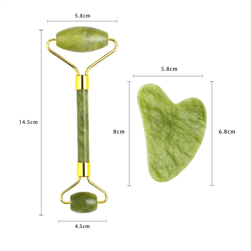 2PCS Gua Sha Natural Stone Gowoman Gua Sha Facial Stone Gua Sha Visage Roller for Face Massager Tool Gouache Scraper LBHL07 250423