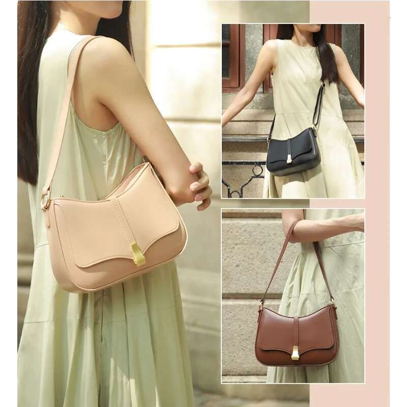 Matte Napa Pattern Niche Fashion Retro Shoulder Fashionable French Stick Armpit Bag Women's Handbag