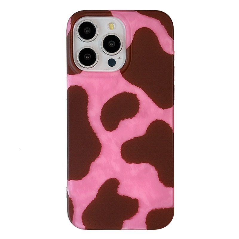 Leopard Print Pattern Phone Case Compatible with iPhone 17 Pro Max Ins Style High-End Solid Color Protective Case iPhone 15/16