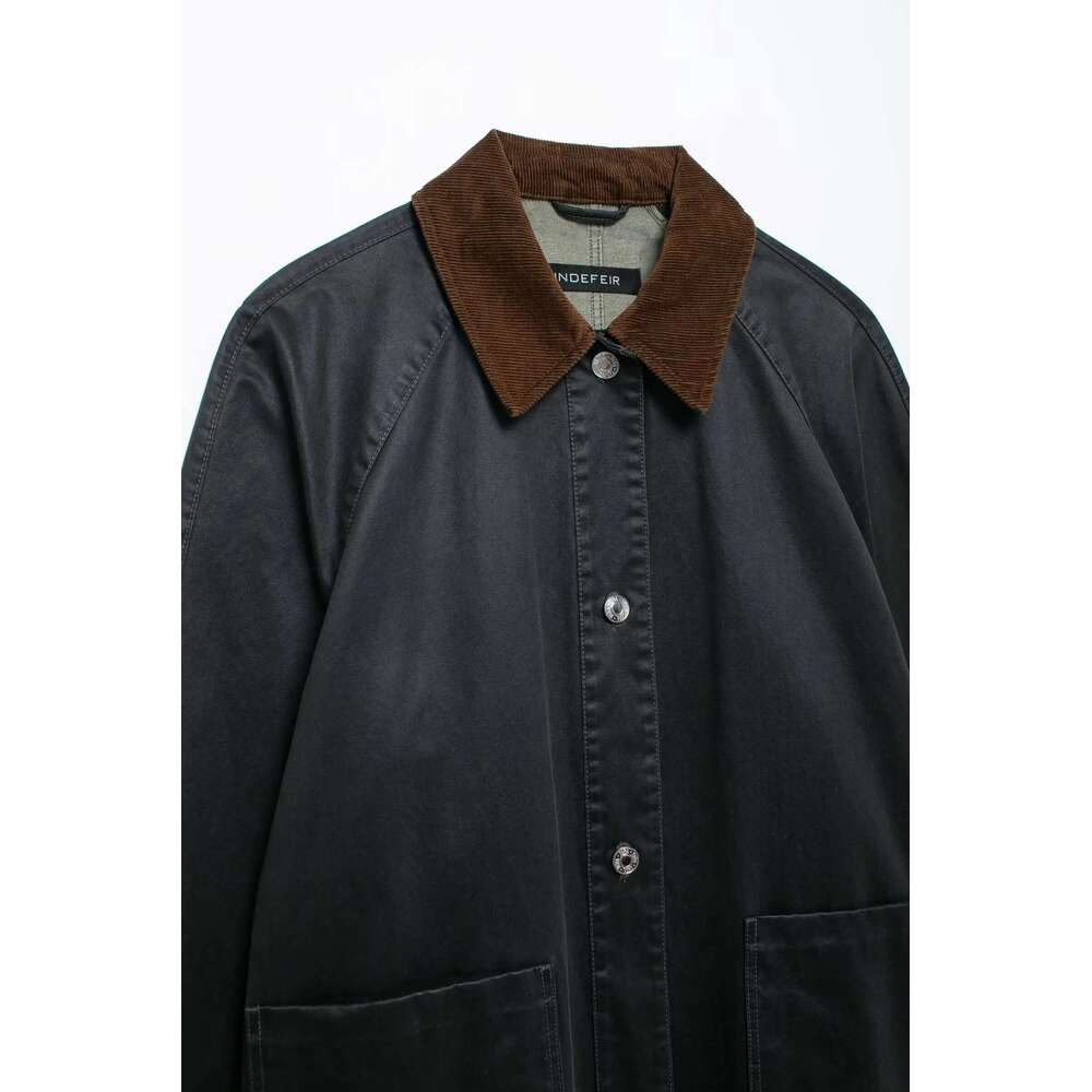 Designer Clothes European And American Style Foreign Trade Women's Clothing New Fashionable Versatile Long Sleeved Corduroy Collar Jacket