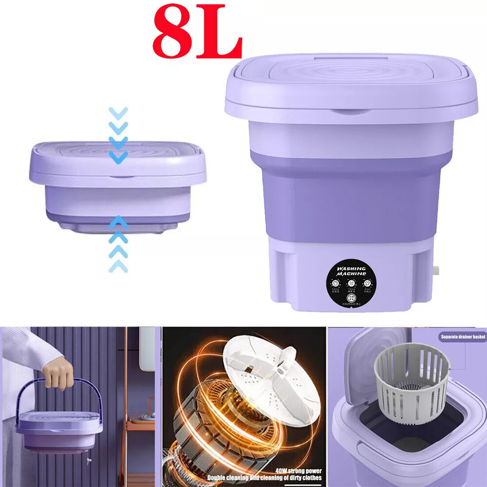 Beiou Mini Portable Washing Machine 8L with Blue Light Sterilization
