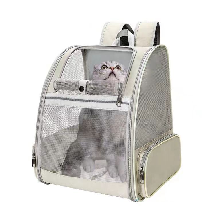 Lightweight Outdoor Dog & Cat Portable Backpack: Breathable Mesh Design, Easy Folding Feature - view 7