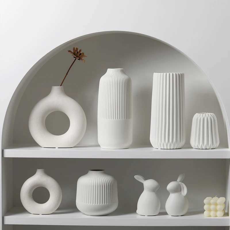 Ceramic Vase Decoration Living Room Flower Arrangement Decoration Light Luxury High-end Flower Arrangement Handicraft Decoration C251124