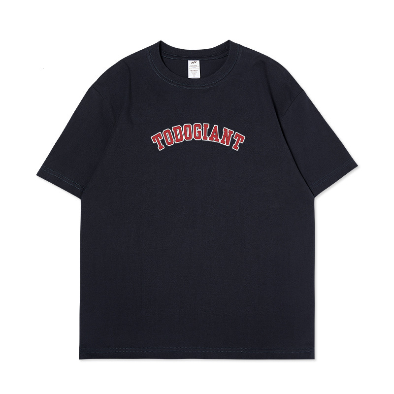 2025 New Pure Cotton Short T-Shirt For Men's Spring/Summer American Loose Versatile Half Sleeved BF Couple Top