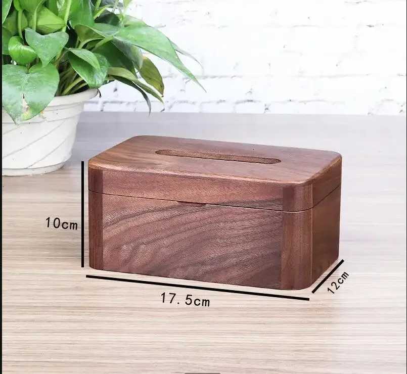 Light Luxury Home Solid Wood Tissue Box Living Room Desktop Decoration Multifunctional Storage Dispenser GiftsM251124