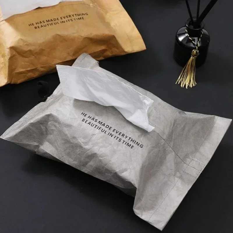 Linen Cloth Art Tissue Box Holder Car Tissue Holder Desk Table Napkin Holder Home Decor Handkerchief Box Gift Tissue HolderM251124