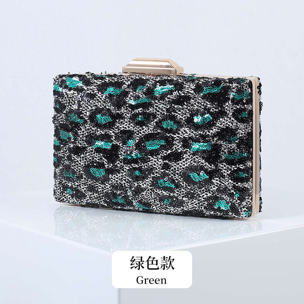 Dinner Bag Wind Leopard Pattern Dinner Beaded Dress Handheld Temperament Bridal Women S Bag KQ