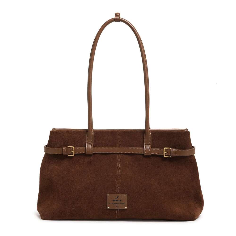Designer Bag ITAMOOD Large Capacity Vintage Leather Briefcase Luxurious Original Design Tote Bag Maillard Brown Fashionable Handbag