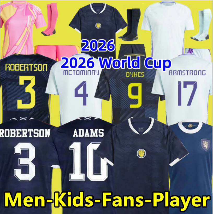 2026 World Cup scotland football shirt Soccer Jerseys ROBERTSON McTominay McGREGOR SHANKLAND MCGREGOR Homemaillot 26 27 goalkeeper men kids kits unifrom