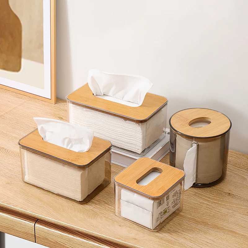 Decorative Facial Tissue Box Cover Transparent Tissue Holder for Home Office Multifunctional Storage Box Home Table DecorationM251124