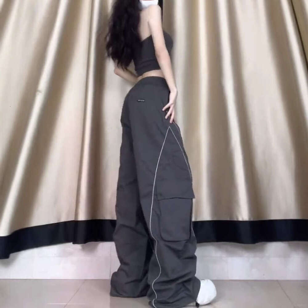 American high street work women's straight wide leg casual 2025 new fashion trend ins pants