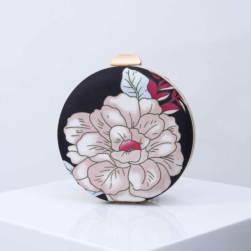 Dinner Bag New Japanese Hefeng Handheld Dinner Ins Round Small Drum Bag Printing Pattern Texture Handbag KQ
