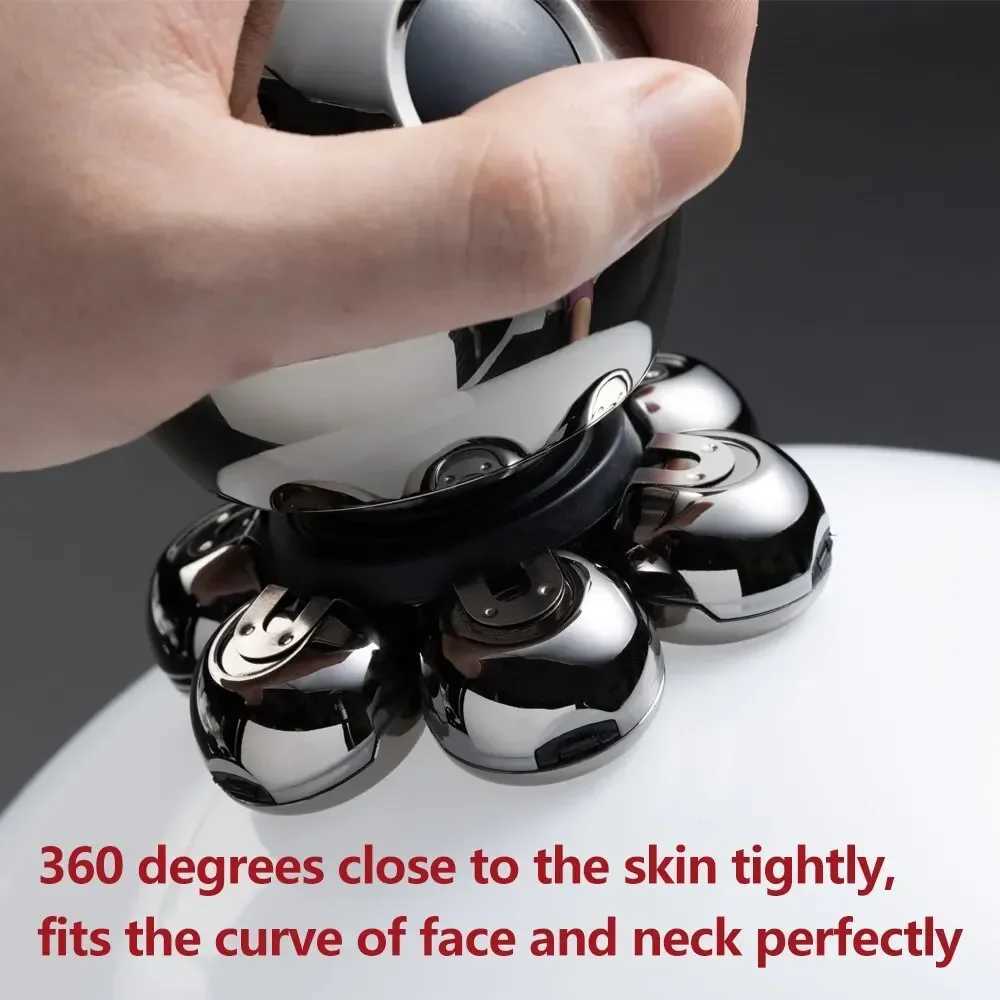 7D Floating Cutter Electric Shaver Head Base Charging Portable Men Beard Trimmer Clipper Skull Shaver Waterproof Shaving L251124