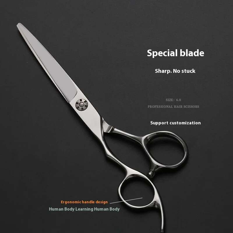 6.0Inch Japan440C Left-Handed Hairdressing Scissors Straight Snips Thinning Shear Barber Shop Hair Stylist Professional Haircut Suit