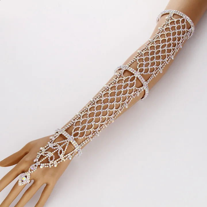 belly dance Arm Hand Chain Cuff Ring Copper Bracelet Belly Dancer Jewelry 250417