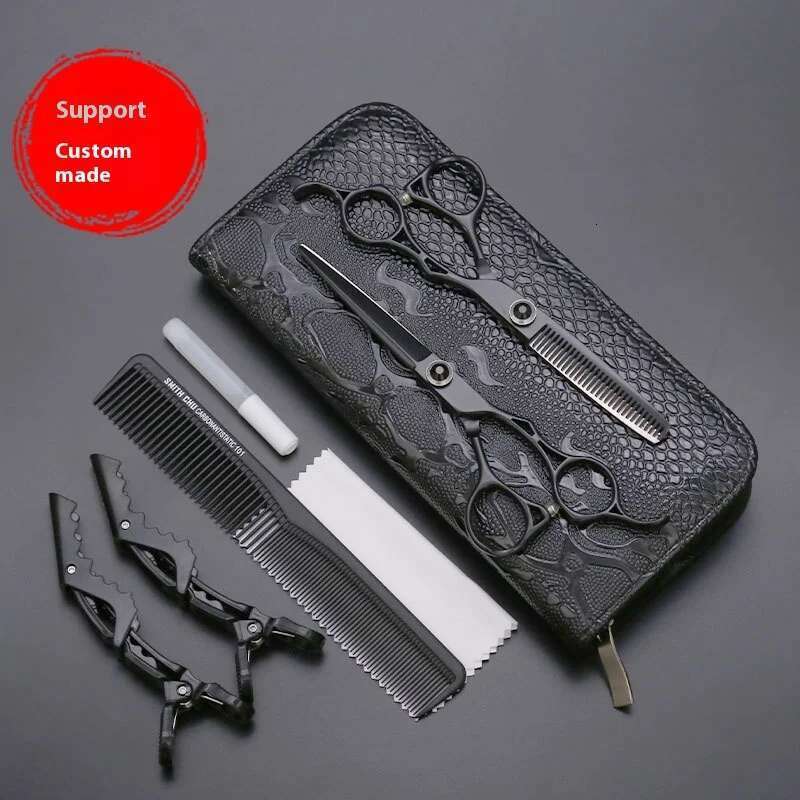6.0 Professional Salon Stylist Hairdressing Thinning Straight Snips Household Applicable Hair Scissors Set