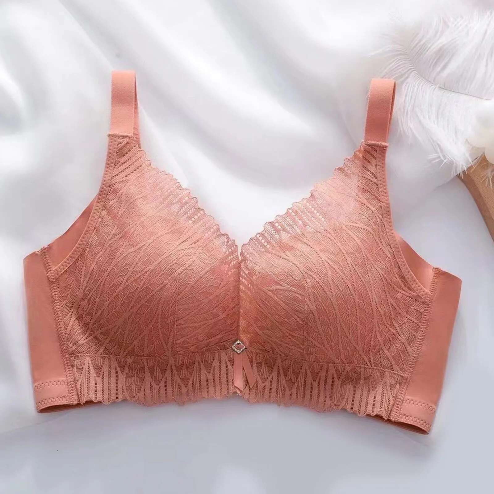 Dongdumaoyi Women S Thin Without Steel Ring Bras Large Chest Plate Anti Sexy Light Proof Underwear No Underwire Lace Black Bra Women S Tight Underwear