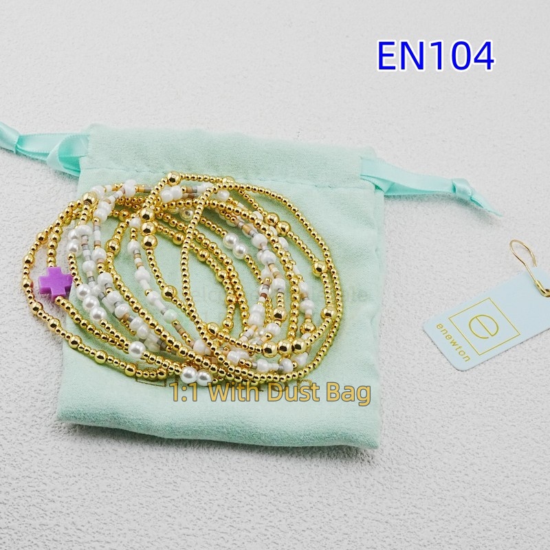 1:1 E-Newton Brand Beaded Love Bracelet Jewelry Woman Designer Jewelry Birthday Christmas Gift EN104