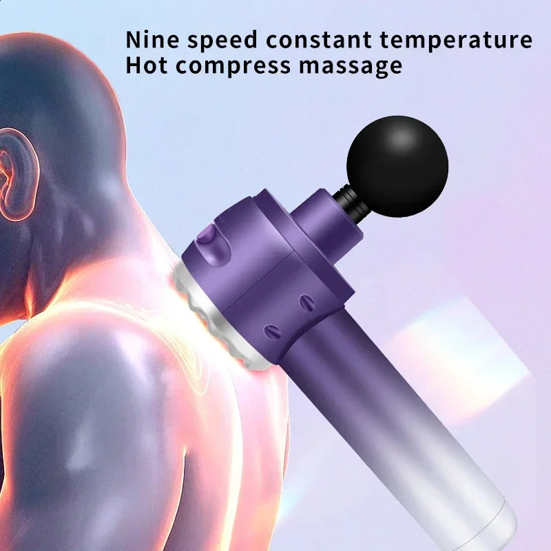 Fascia Gun Portable Vibration Massage Gun For Body Neck Back Deep Muscle Relaxation Fitness Slimming One Head With Compress 250424