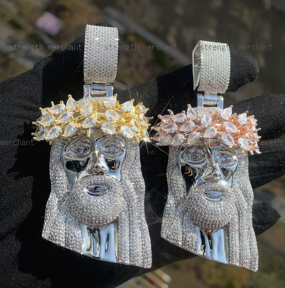 Hip Hop Style Iced Out Diamond Jesus Pendant Iced Out Diamond Religious Christian Pendant Gift