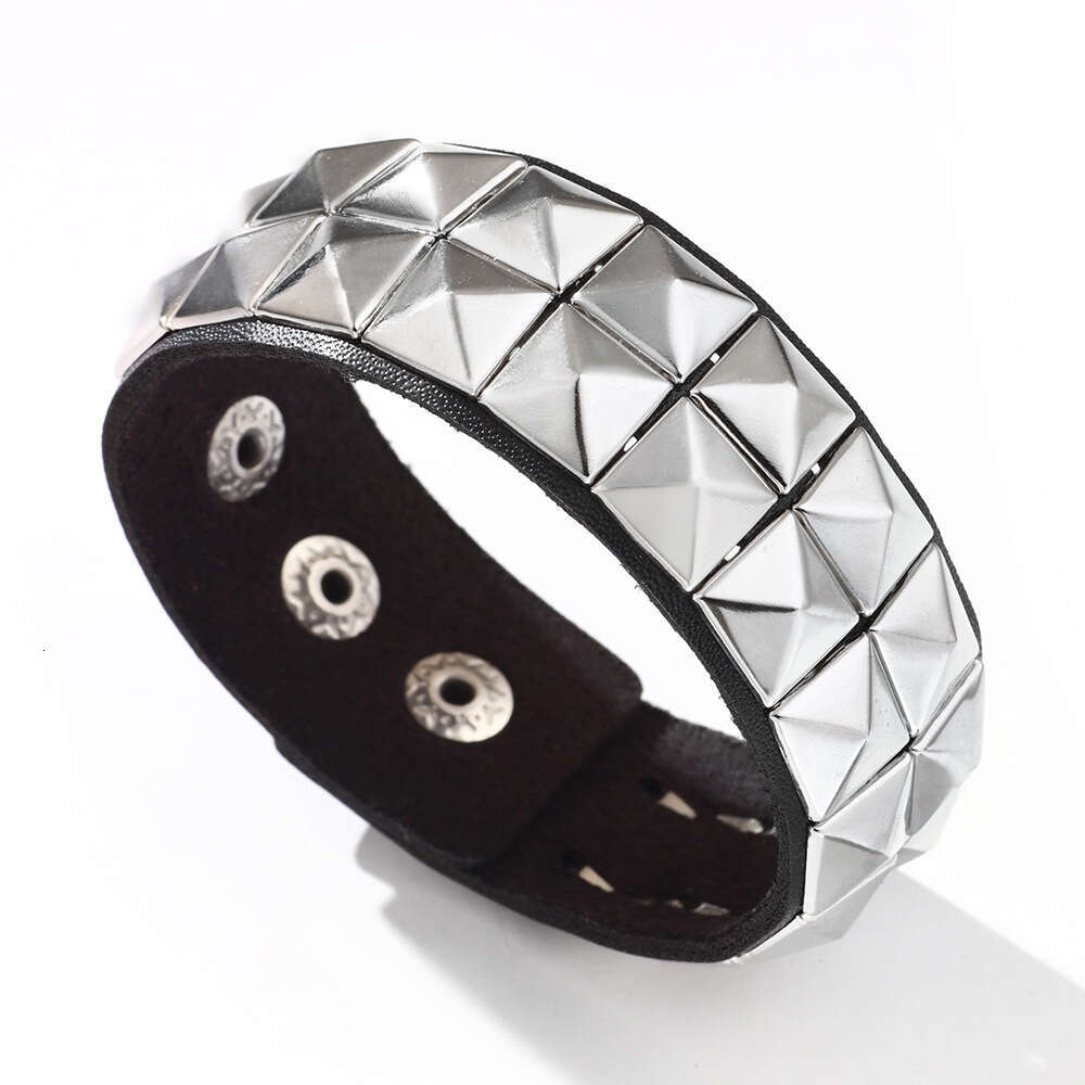 Men's jewelry non mainstream personality punk style bracelet street men PU leather wrist trend