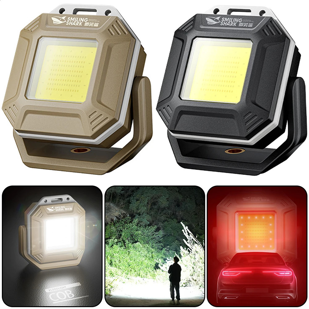 COB LED Work Light Rechargeable Flashlight with Magnetic Base Inspection Light Waterproof Torch Light for Outdoor Camping Hiking 250423