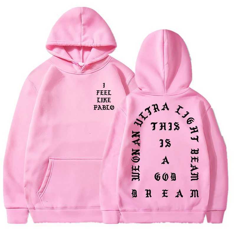 I Feel Like Pablo Hoodies Men Fashion Letter Graphic Printed Sweatshirts Women Cool Casual Harajuku Hooded Pullover Oversized M251124