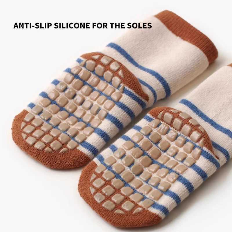 3 Pairs Cute Animal Pattern Baby Ankle Socks Winter Autumn Thicken Warm Soft Skin-friendy Comfortable Anti-slip Design Socks G251124