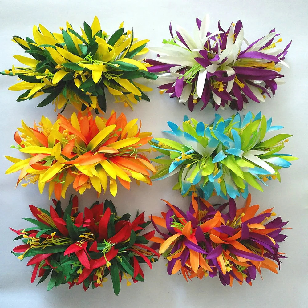 Novelties Trend Velvet Spider Lily Hair Clip Women Accessories Hawaii Tropical Flower Women Headdress 250420