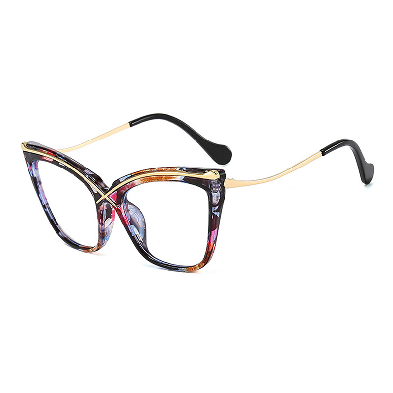 Designer Sunglasses For Women Men Business Glasses Frame Anti-blue Light Flat Mirror Glasses Cat Eye Frame Sunglasses KA9966