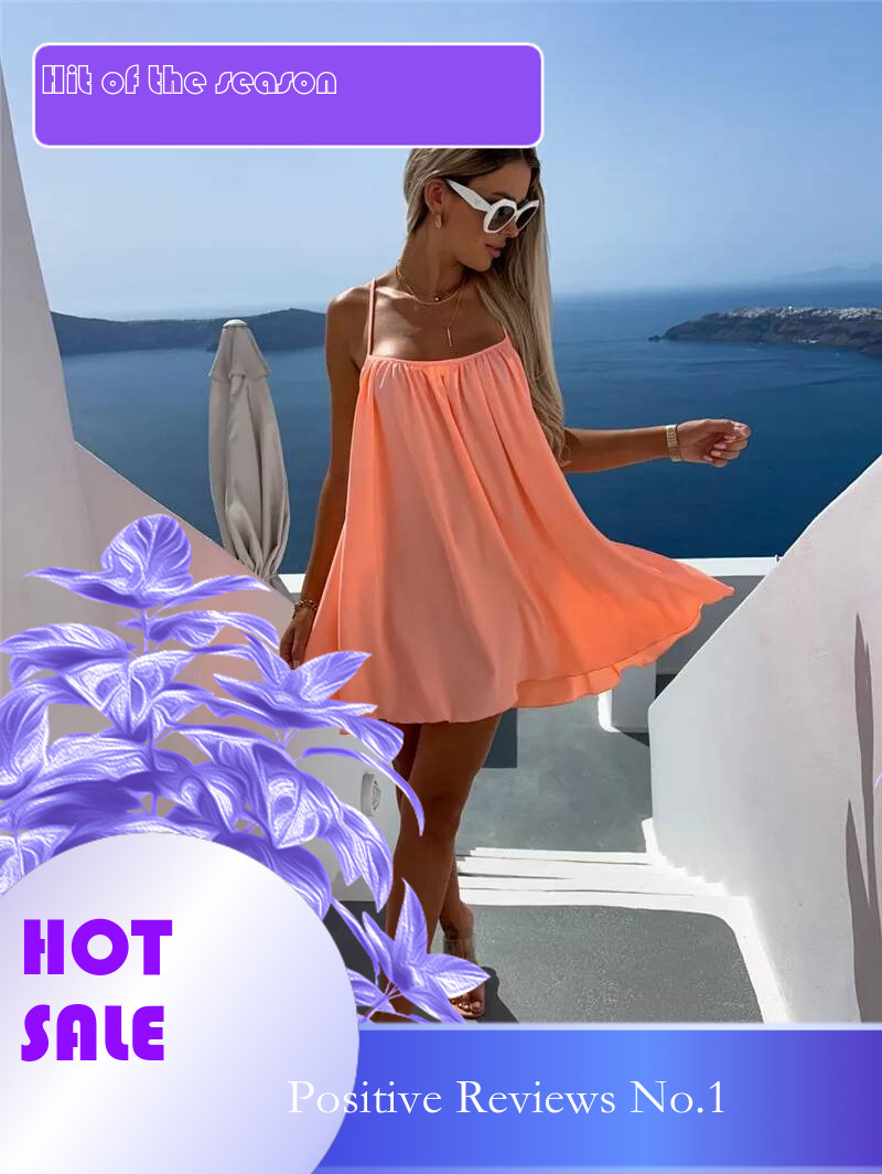 Dongdumaoyi Island Ready Green Suspender Skirt All Year Round Sexy Halter Style For Tropical Vacations