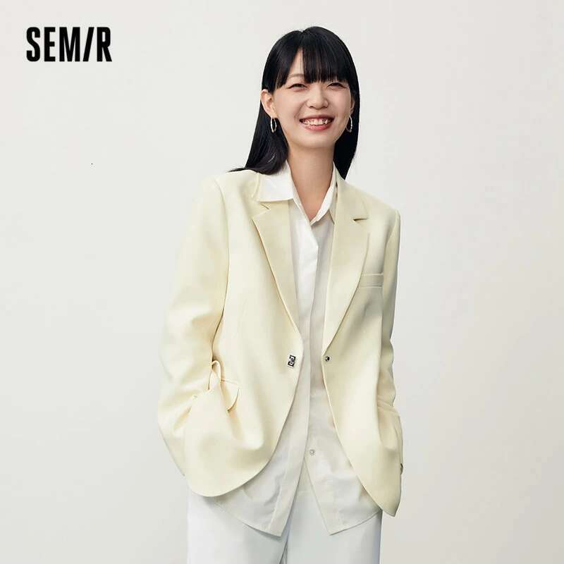 Designer Clothes Semir Jacket Autumn New Mid-Length Solid Color Commuter All-Match Fashion Casual Suit Sweater For Women