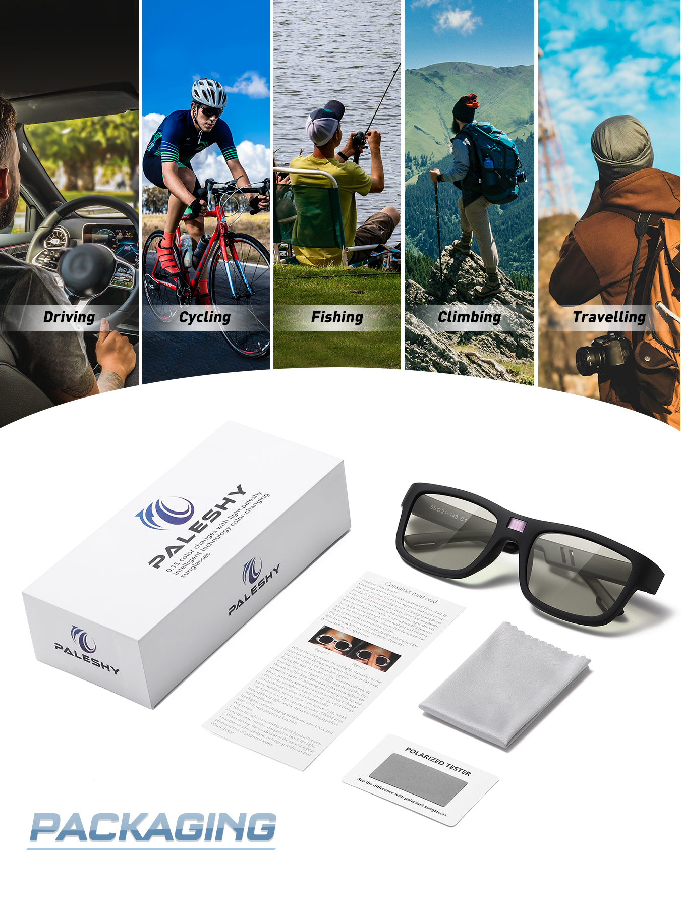 tr frame smart colorchanging sports sunglasses with eye protection Photochromic Glasses