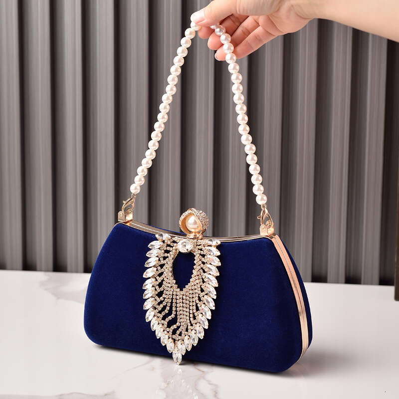 Dinner Bag Fashion Diamond Velvet Dinner Black Noble Dress Qipao Bag Party Bride Bag KQ