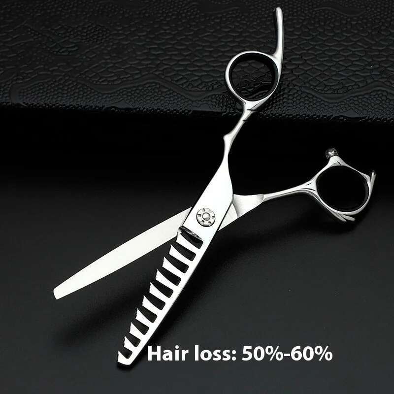 6.0Inch VG-10Steel Salon Hair Stylist Professional Fishbone Thinning Thin Hairdressing Scissors