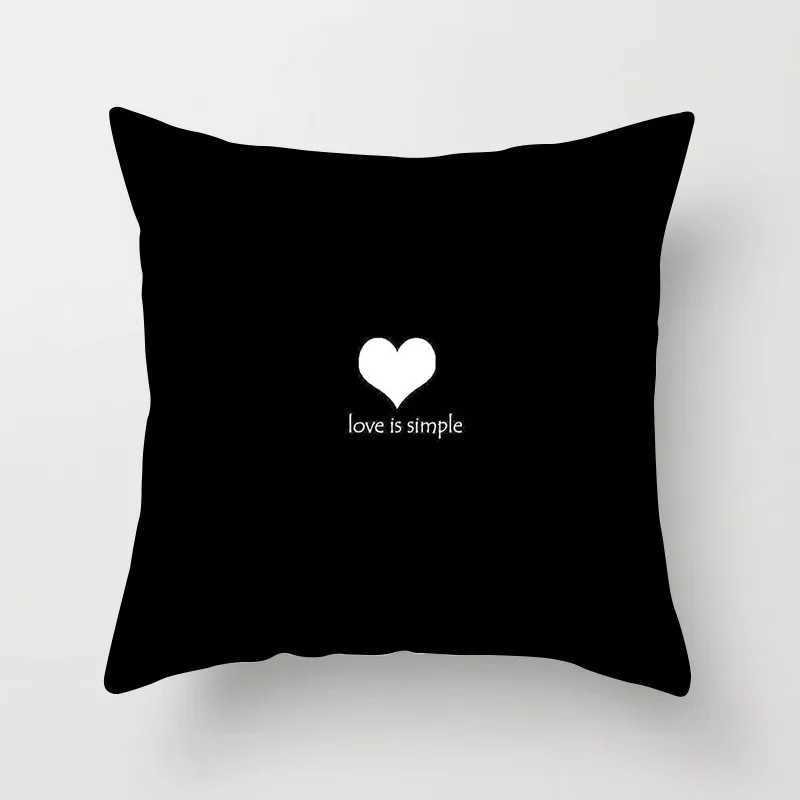 European-Style Black and White Geometry Portrait Pillow Cover Living Room Sofa Waist Support Office Bed Head Pillow 60x60 G251124