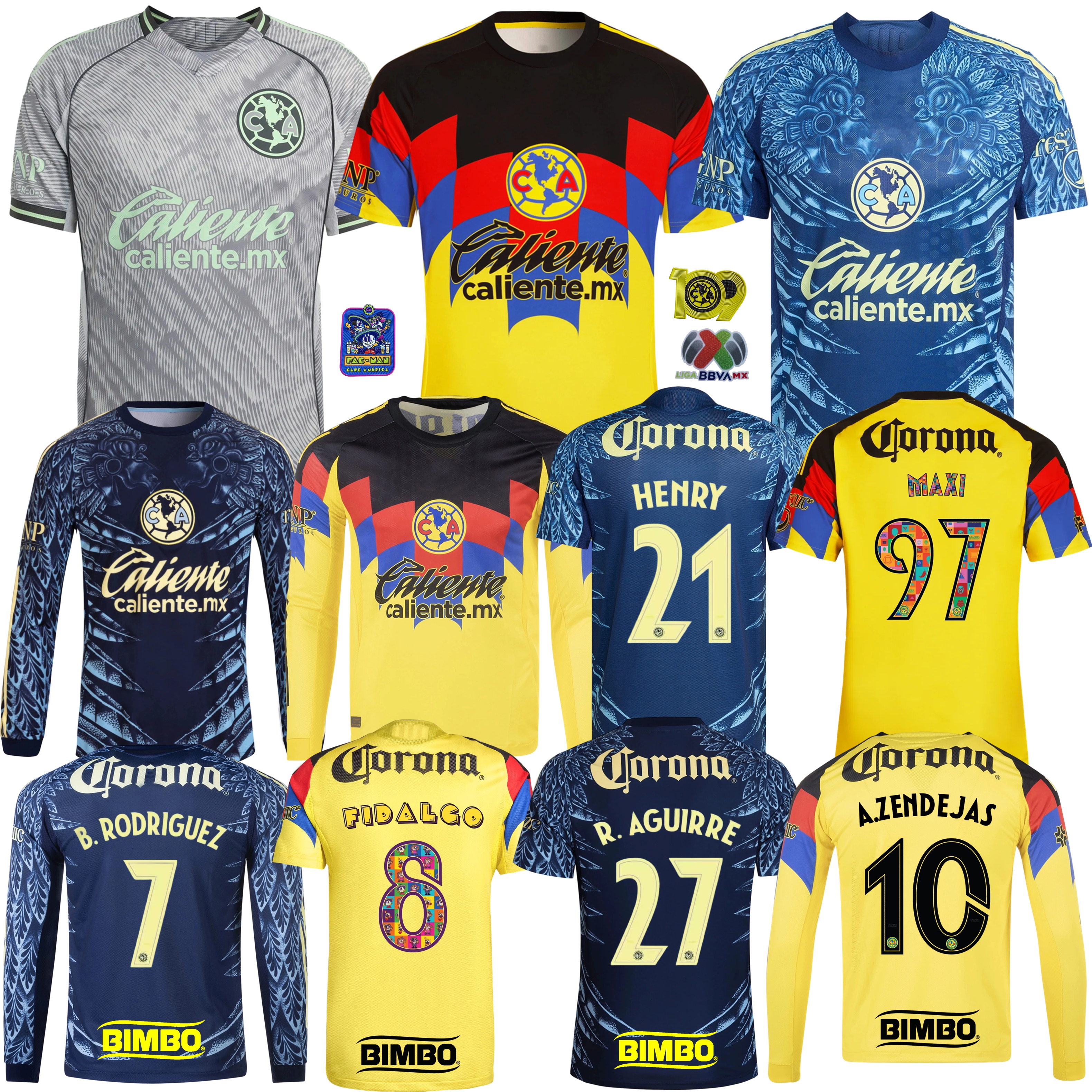 2025 2026 Club America Soccer Jerseys liga mx HENRY A.Zendejas FIDALGO DAVILA Maxi 25 26 HOME AWAY Third maillot slim player version Football shirt