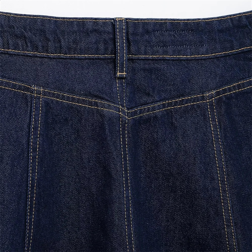UNIZERA Womens Denim Mini Skirt Zipper Pocket Decoration Aline Skiing SpringSummer Casual Half 250417