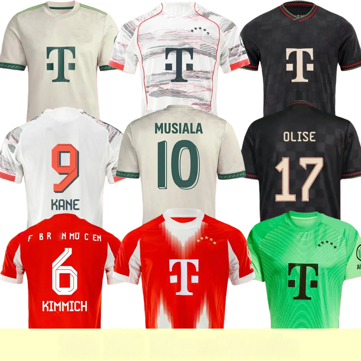 25 26 KANE soccer jersey BbayernN FANS Player Vertion 2025 2026 SANE KIMMICH MULLER 125th anniversary football shirt Men Kids sets MUSIALA Goretzka Gnabry DIER