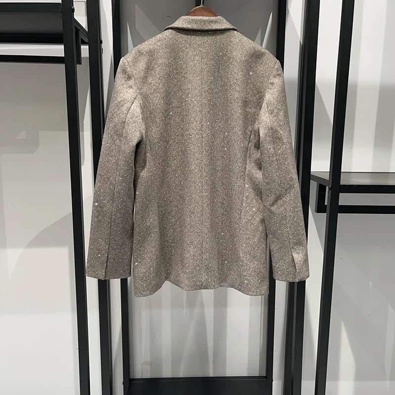 Designer Women's Clothing One-Button For Women, Herringbone Twill Hot Dia Formal Suit + Shorts French Niche 2024 Autumn And Winter
