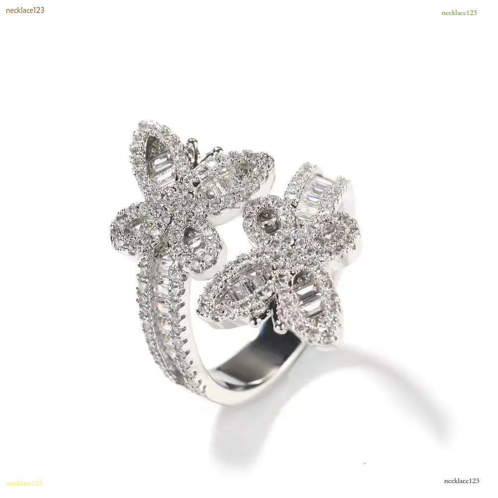 Fine Jewelry Iced Out Hip Hop Cuban k Ring Gold Plated Sterg Sier VVS Moissanite Dia