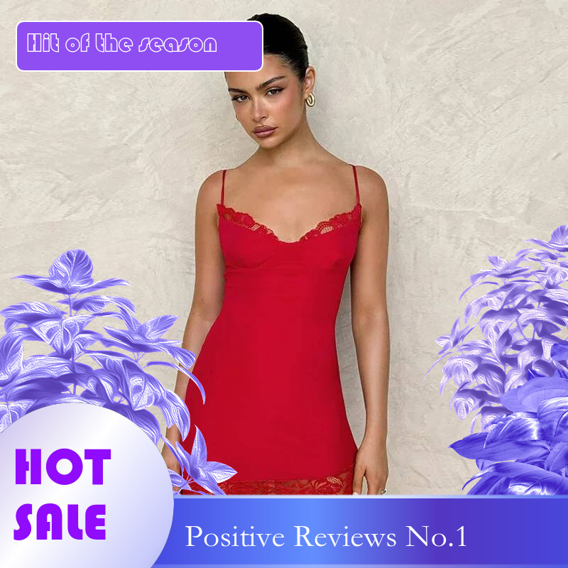 Dongdumaoyi Townlike Lace Side Slim Bodycon Dress Women Spaghetti Strap Mini Spring Summer Strapless Nightclub Sexy Party Dresses