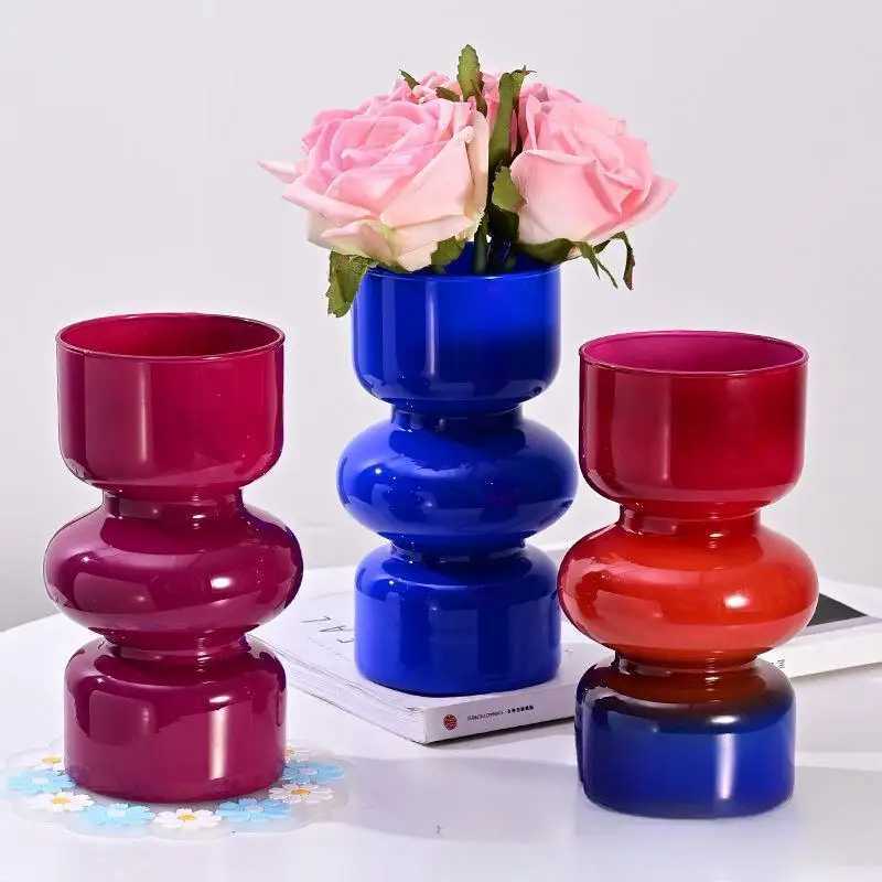 Nordic Creative Personty Retro Glass Vase Hydroponic Plant Table Vase DIY Flower Arrangement Container New C251124